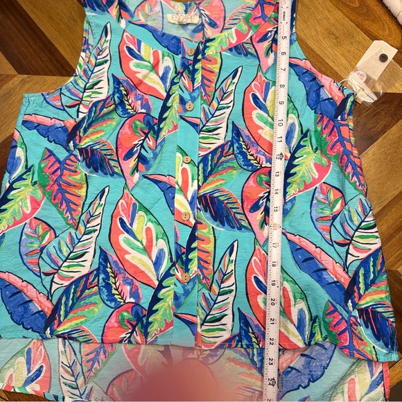 Escape by Habitat Clothes Tropical Print Sleeveless Top new with tags - Picture 10 of 10